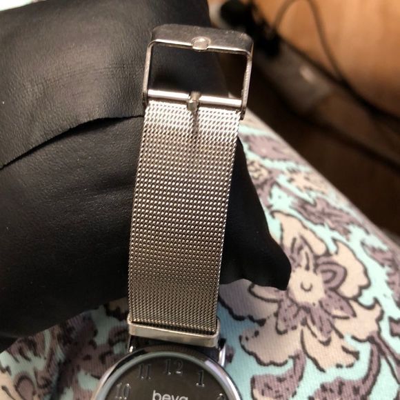 beya Accessories Nwot Beya Quartz Watch Mesh Silver Tone Band